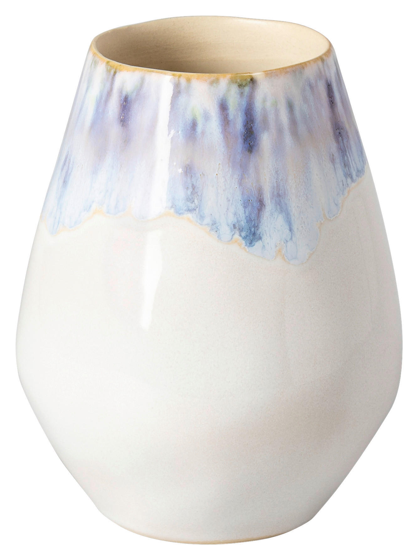 Costa Nova Vase Weiß, Hellblau 15 cm