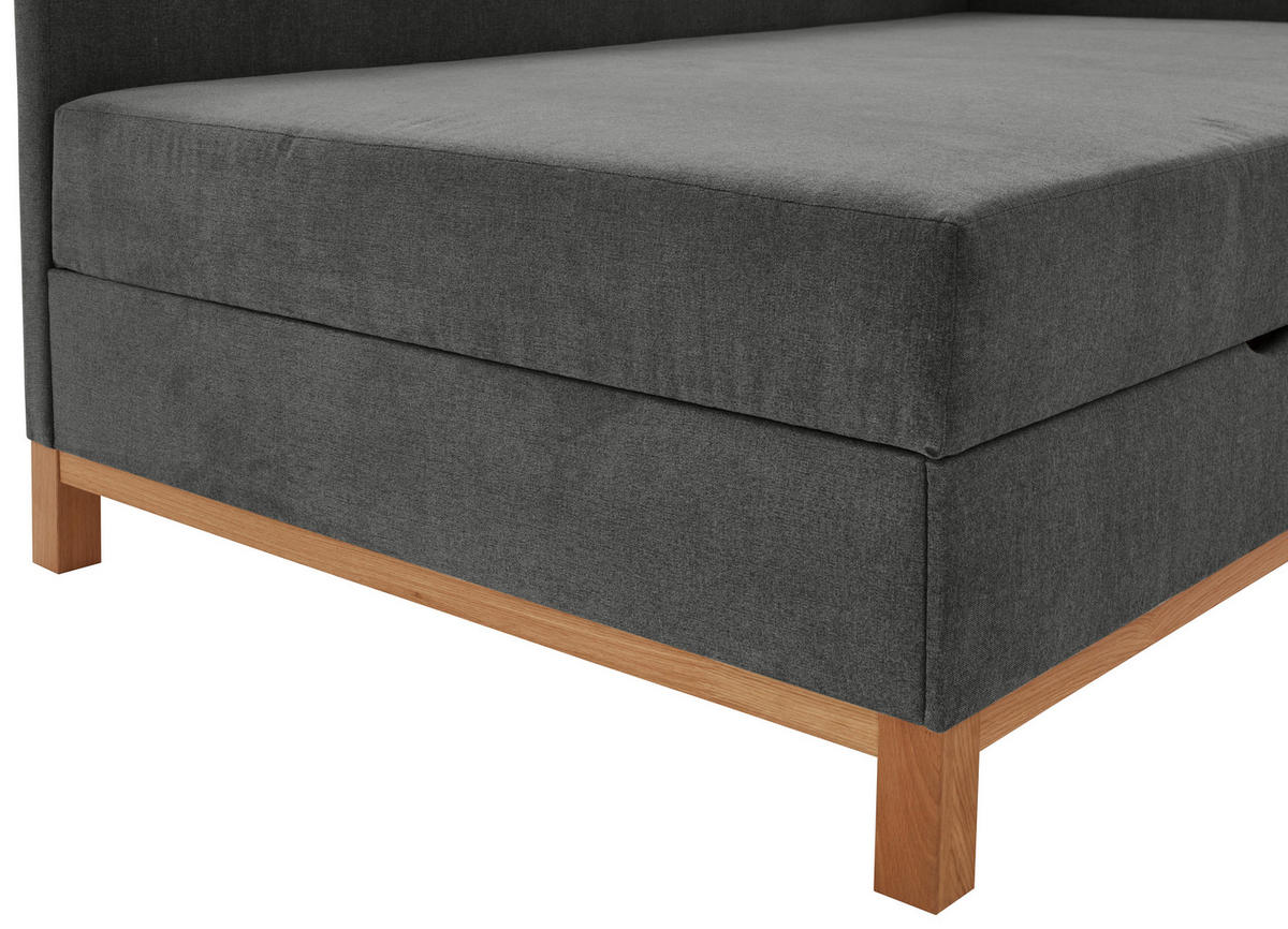 BOXBETT 120/200 cm  in Anthrazit  - Eichefarben/Anthrazit, Design, Holz/Textil (120/200cm) - Boxxx