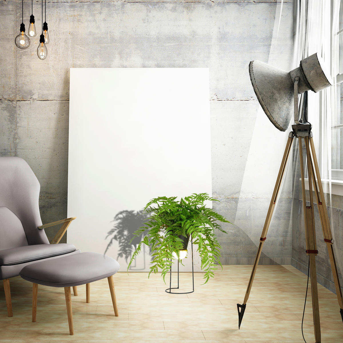 KUNSTPFLANZE Farn 60 cm  - Schwarz/Grün, Basics, Kunststoff/Metall (60cm) - P & B