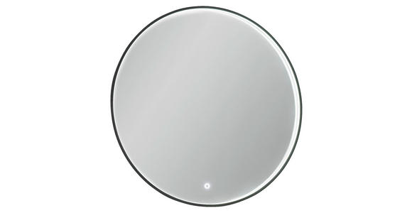 BADEZIMMERSPIEGEL 80/80/5 cm - Silberfarben/Schwarz, Design, Glas/Metall (80/80/5cm) - Novel