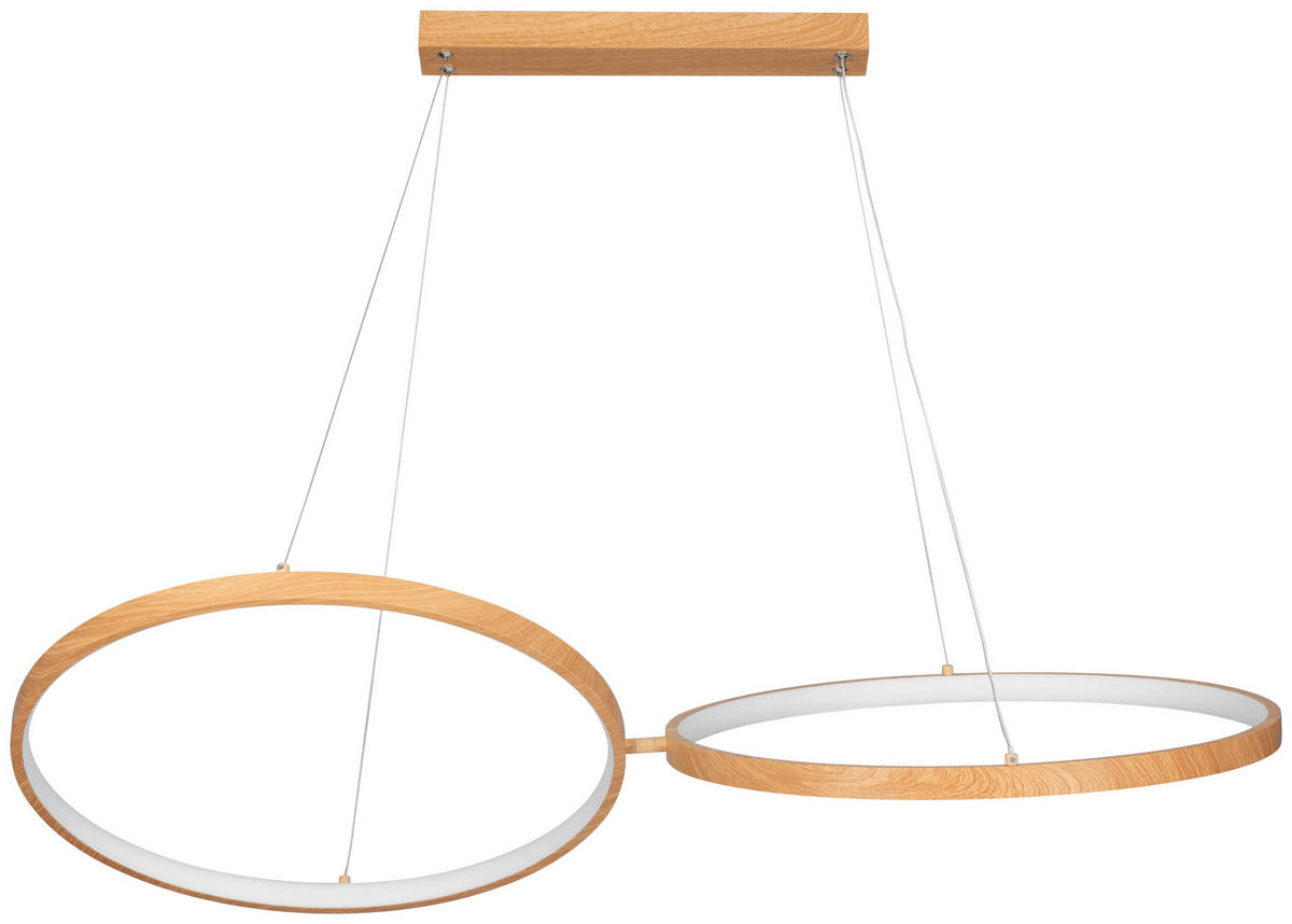 LED-HÄNGELEUCHTE 106/53/120 cm    - Naturfarben, Trend, Kunststoff/Metall (106/53/120cm) - Novel