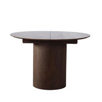 MATBORD i trä, plast, trämaterial 115-155/115/75 cm   - grå/mörkbrun, Modern, trämaterial/trä (115-155/115/75cm) - Niels Andersson