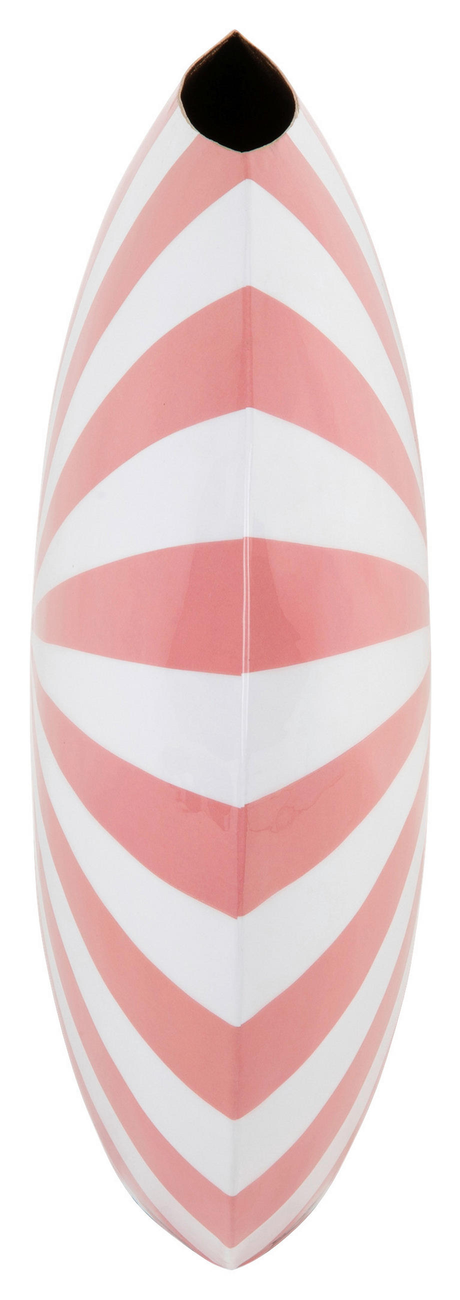 VASE Candy Swirl 40 cm  - Pink/Weiß, Basics, Metall (40/35/11cm) - Present Time