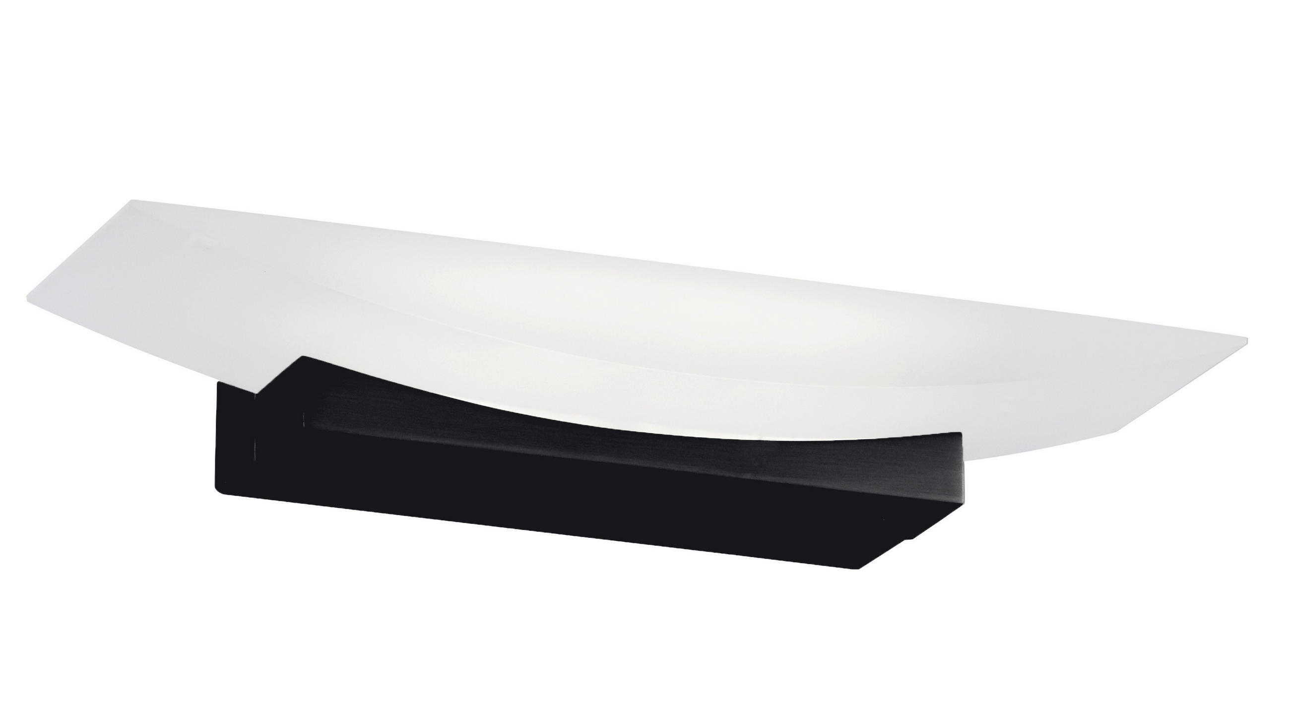 LED-WANDLEUCHTE Bowl TW 6/30/11 cm   - Schwarz/Weiß, Design, Glas/Metall (6/30/11cm) - Fischer & Honsel