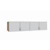 AUFSATZSCHRANK 181/39/54 cm   - Weiss/Silberfarben, Design, Holzwerkstoff/Kunststoff (181/39/54cm) - Boxxx