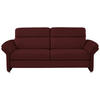 3-SITZER-SOFA in Echtleder Brombeere  - Brombeere/Alufarben, KONVENTIONELL, Leder/Metall (228/96/92cm) - Beldomo Premium