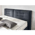 BOXSPRINGBETT 200/200 cm  in Dunkelblau  - Chromfarben/Dunkelblau, KONVENTIONELL, Textil (200/200cm) - Dieter Knoll