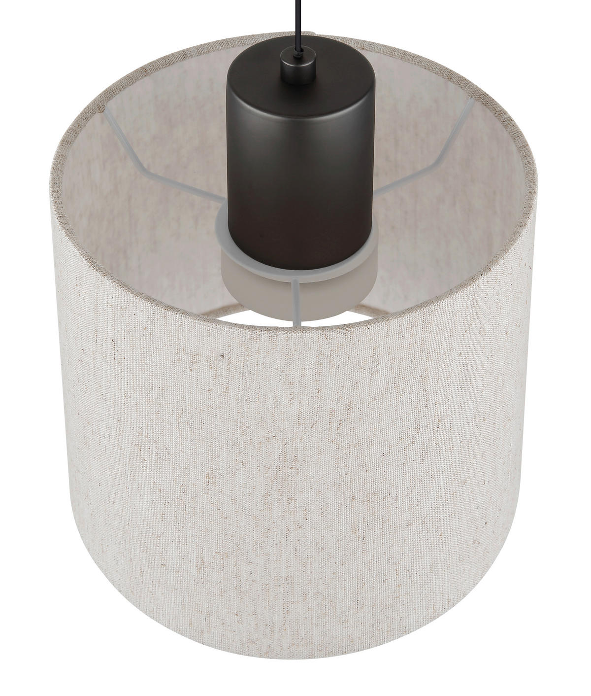 LED-HÄNGELEUCHTE 74/18/180 cm  - Schwarzchrom/Creme, Basics, Kunststoff/Textil (74/18/180cm)