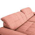 ECKSOFA in Webstoff Koralle  - Koralle/Schwarz, Design, Textil/Metall (265/180cm) - Carryhome