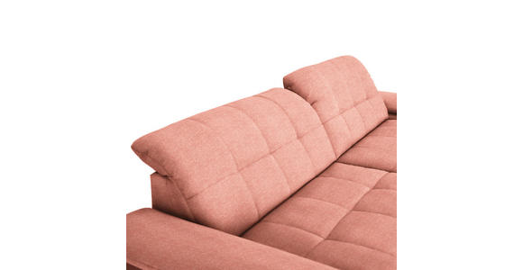 ECKSOFA in Webstoff Koralle  - Koralle/Schwarz, Design, Textil/Metall (265/180cm) - Carryhome