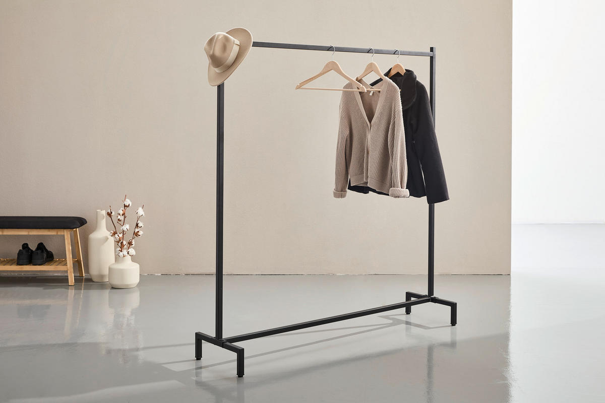 KLÄDHÄNGARE - svart, Basics, metall (150.5/158.5/38cm) - Xora