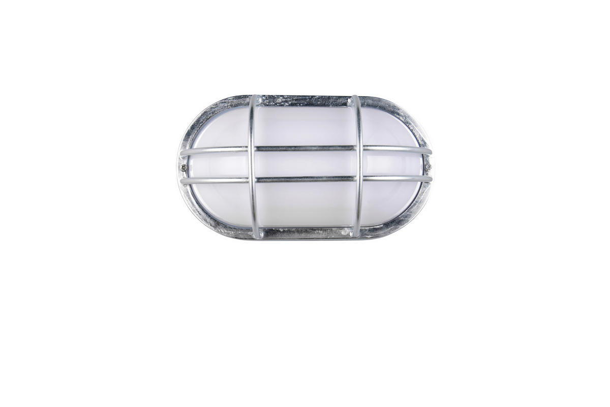 AUßENWANDLEUCHTE Tumen 26/14,6/11,4 cm  - Zinkfarben/Weiß, KONVENTIONELL, Kunststoff/Metall (26/14,6/11,4cm) - Trio Leuchten