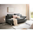 SCHLAFSOFA Melody in Flachgewebe Dunkelgrau  - Chromfarben/Dunkelgrau, Design, Holz/Textil (205/77-93/99cm) - Novel