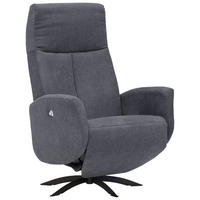 RELAXSESSEL Relaxfunktion    - Anthrazit/Schwarz, Design, Textil/Metall (70/110/81cm) - Welnova