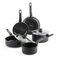 KOCHTOPFSET Essence 5-teilig  - Schwarz, Basics, Glas/Kunststoff - GreenPan