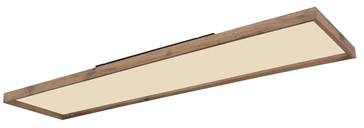 LED-DECKENLEUCHTE 36 W    120/30/8,5 cm  - Weiss/Opal, Natur, Holzwerkstoff/Kunststoff (120/30/8,5cm) - Globo