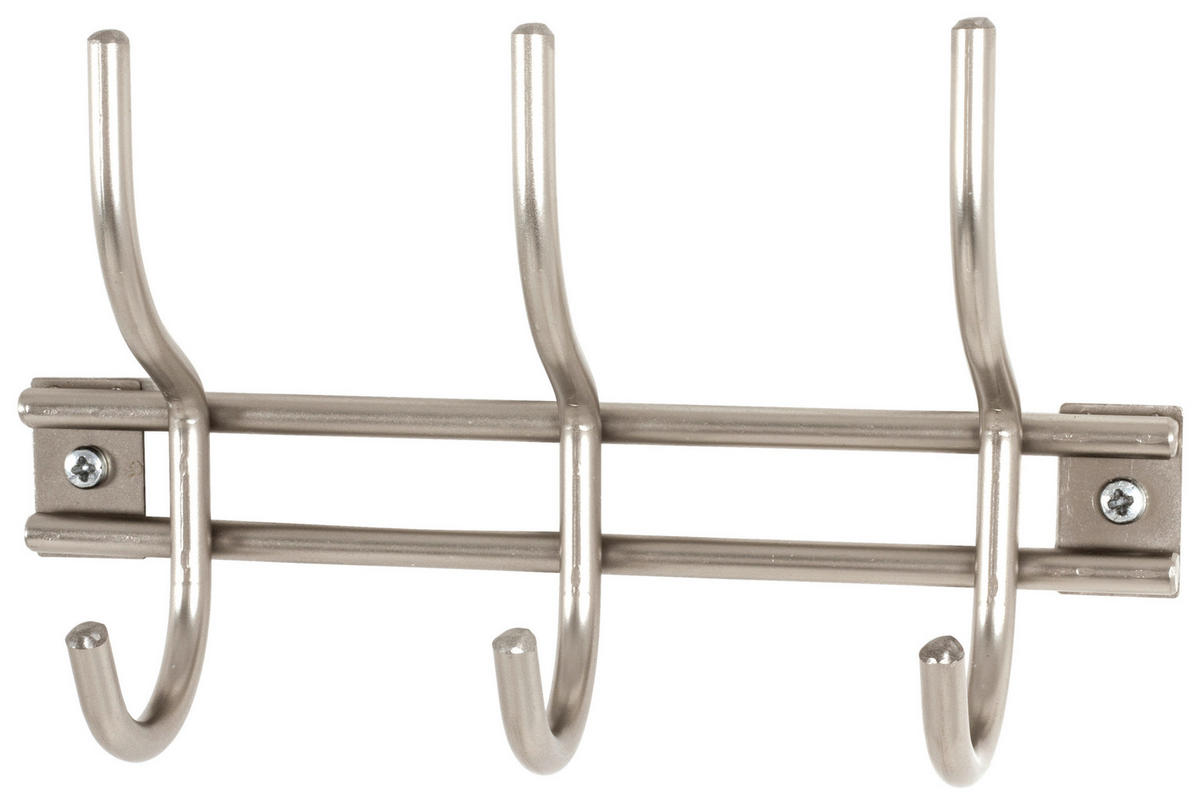 ŠATNÍ LIŠTA - barvy nerez oceli, kov (22/14/8cm) - Xora