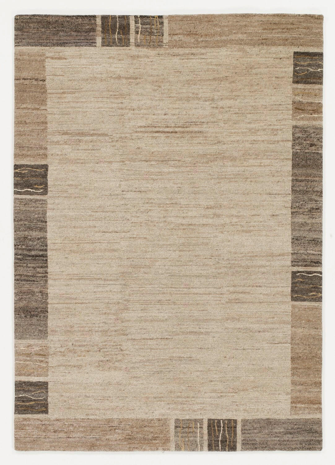 WOLLTEPPICH 120/180 cm Natura Silk Greny Creme, Naturfarben rechteckig  - Creme/Naturfarben, Basics, Textil (120/180cm) - Cazaris