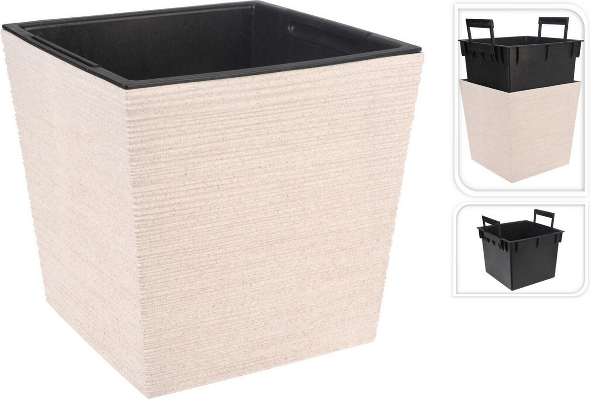 KVĚTINÁČ NA KVĚTINY textil, 23.5/24/24 cm - vícebarevná, Basics, textil (23.5/24/24cm)