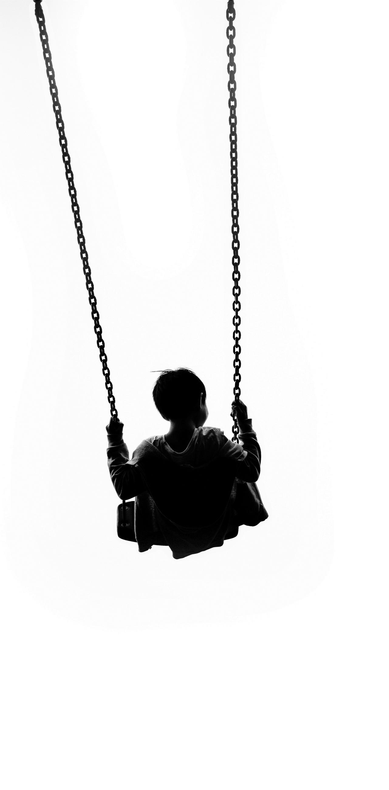 ALUMINIUMBILD Kinder 48/98 cm  - Schwarz/Weiß, Design, Metall (48/98cm) - Wandkraft