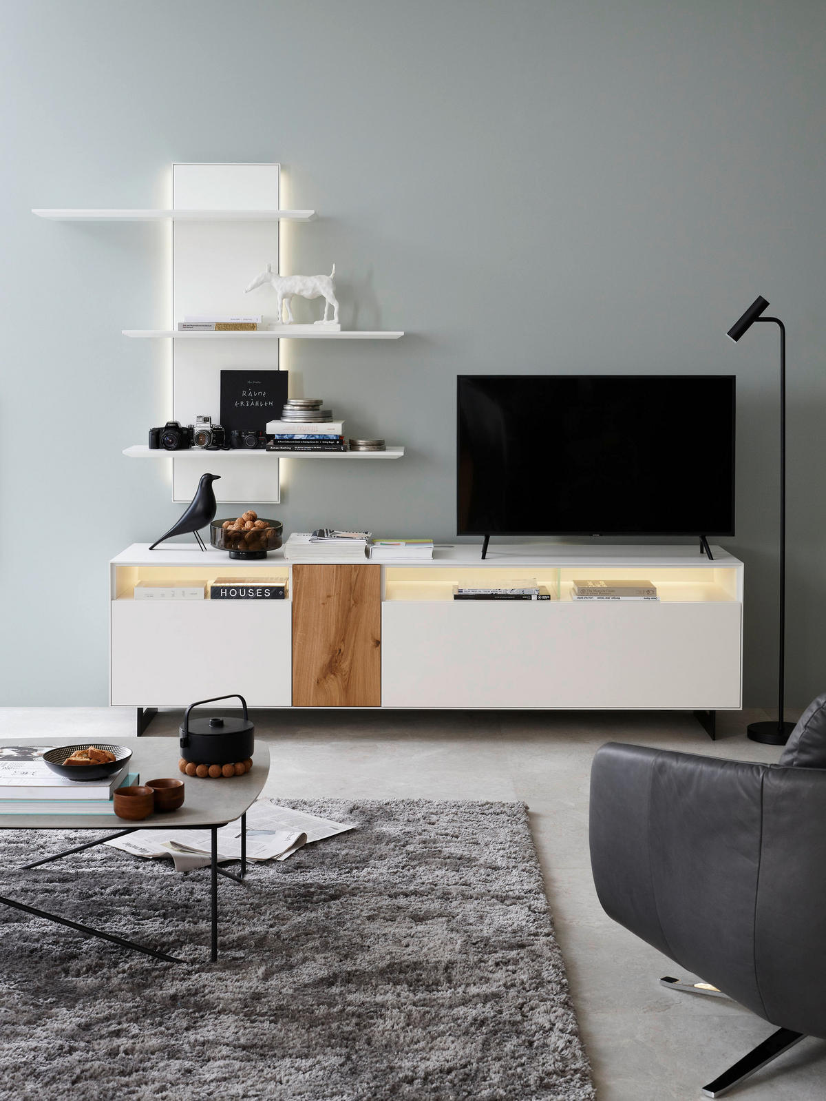 HOCHFLORTEPPICH 133/190 cm Heaven Grau rechteckig  - Grau, KONVENTIONELL, Textil (133/190cm) - Schöner Wohnen