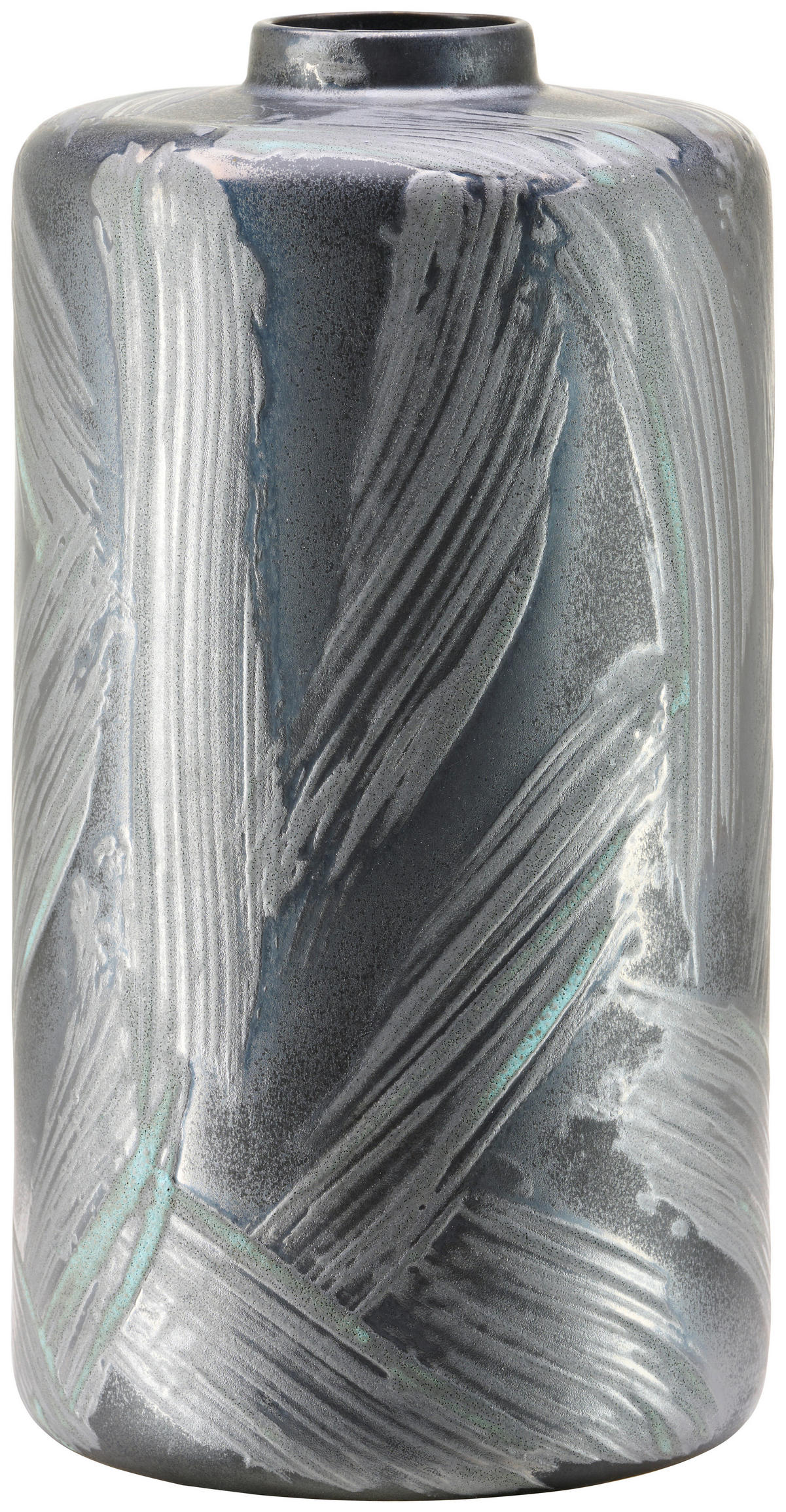 VASE 30,5 cm  - Schwarz/Grau, Trend, Stein (16,00/30,5cm)