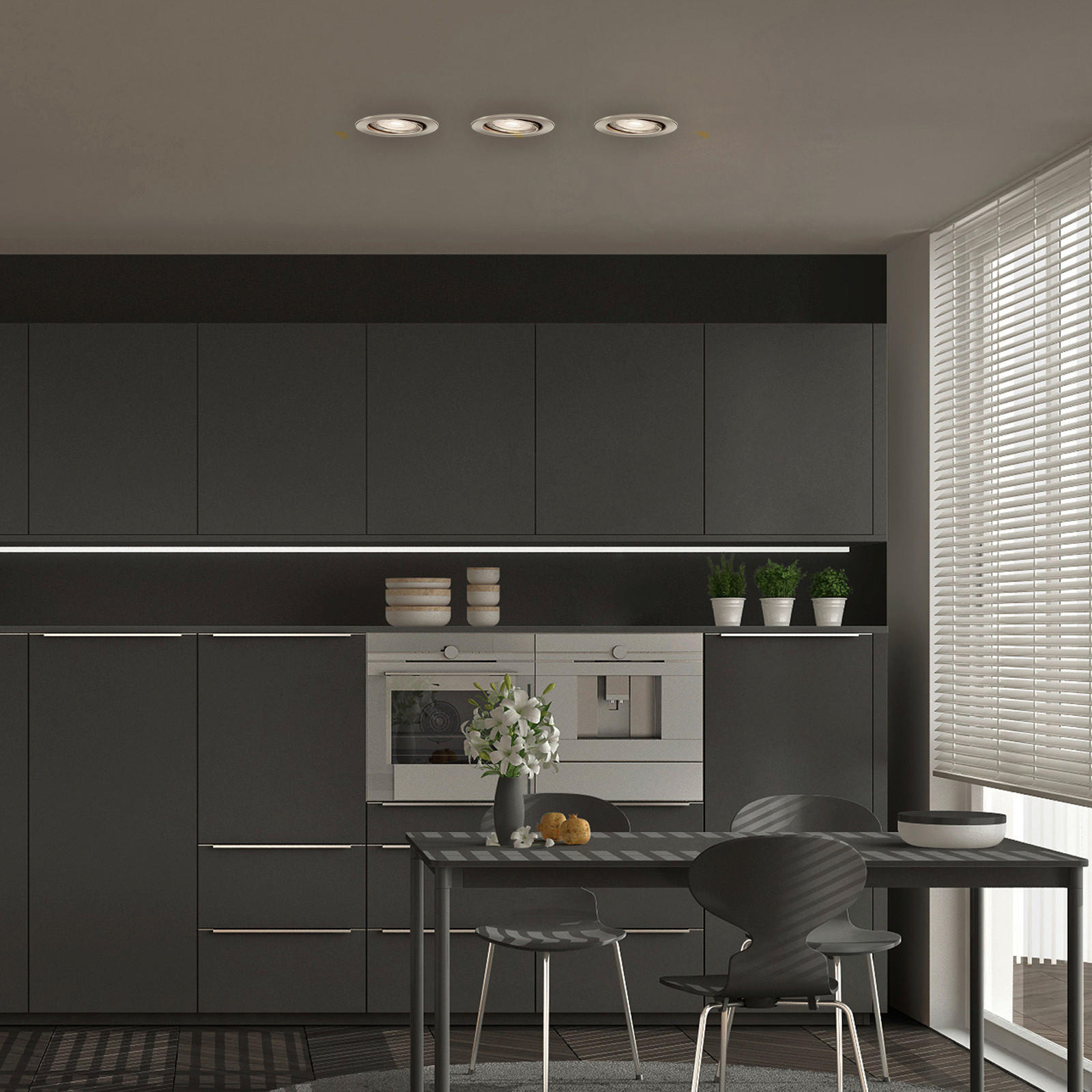 LED PANEL  - boje nikla, Basics, metal (8,6/7cm)
