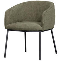 ARMLEHNSTUHL  ,  , Bouclé  ,  - Waldgrün/Schwarz, Design, Textil/Metall (61/77/63cm) - Livetastic