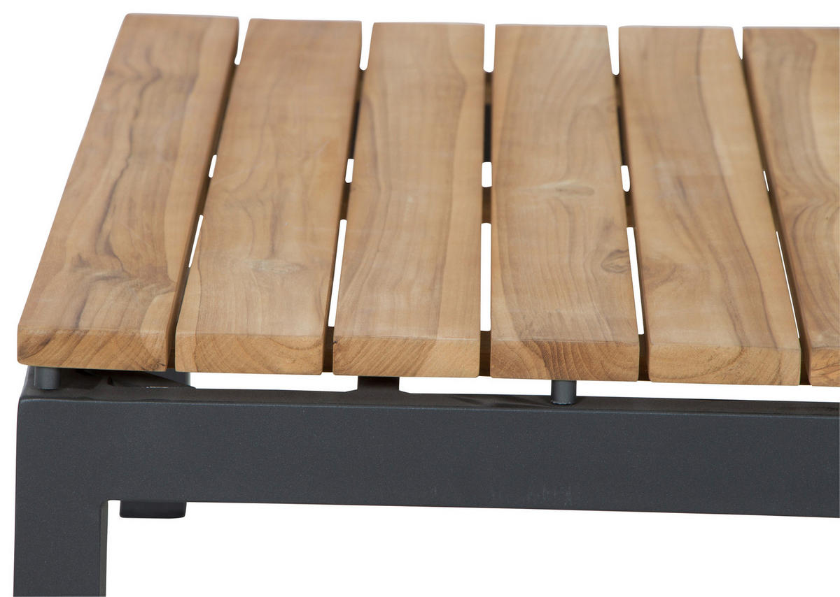 LOUNGETISCH 73,5/73,5/31,5 cm  - Anthrazit/Teakfarben, MODERN, Holz/Metall (73,5/73,5/31,5cm) - Siena Garden