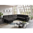 WOHNLANDSCHAFT in Chenille Graubraun  - Graubraun/Alufarben, Design, Textil/Metall (170/333/265cm) - Dieter Knoll
