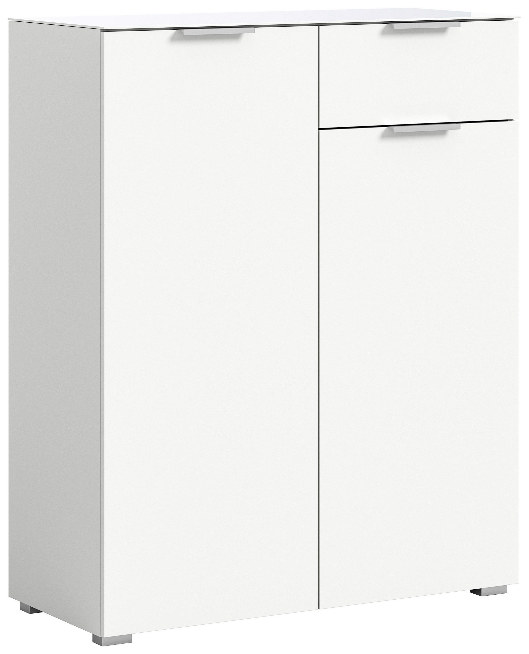 KOMODA, bílá, 90/112/40 cm - bílá/barvy stříbra, Design, kov/kompozitní dřevo (90/112/40cm) - Livetastic