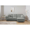 ECKSOFA in Dunkelgrau  - Dunkelgrau/Buchefarben, Design, Holz/Textil (266/161cm) - MID.YOU
