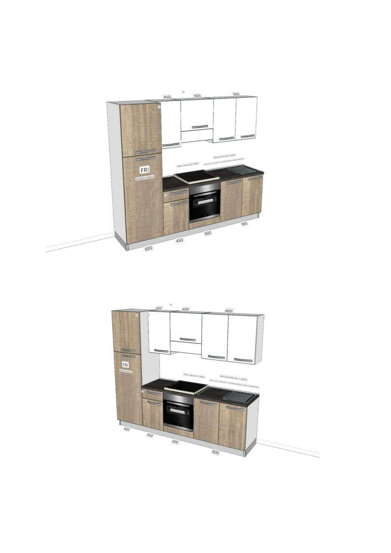 KUHINJSKI BLOK  bela  - boja aluminijuma/bela, Osnovno, pločasti materijal/plastika (255/216/60cm) - Xora