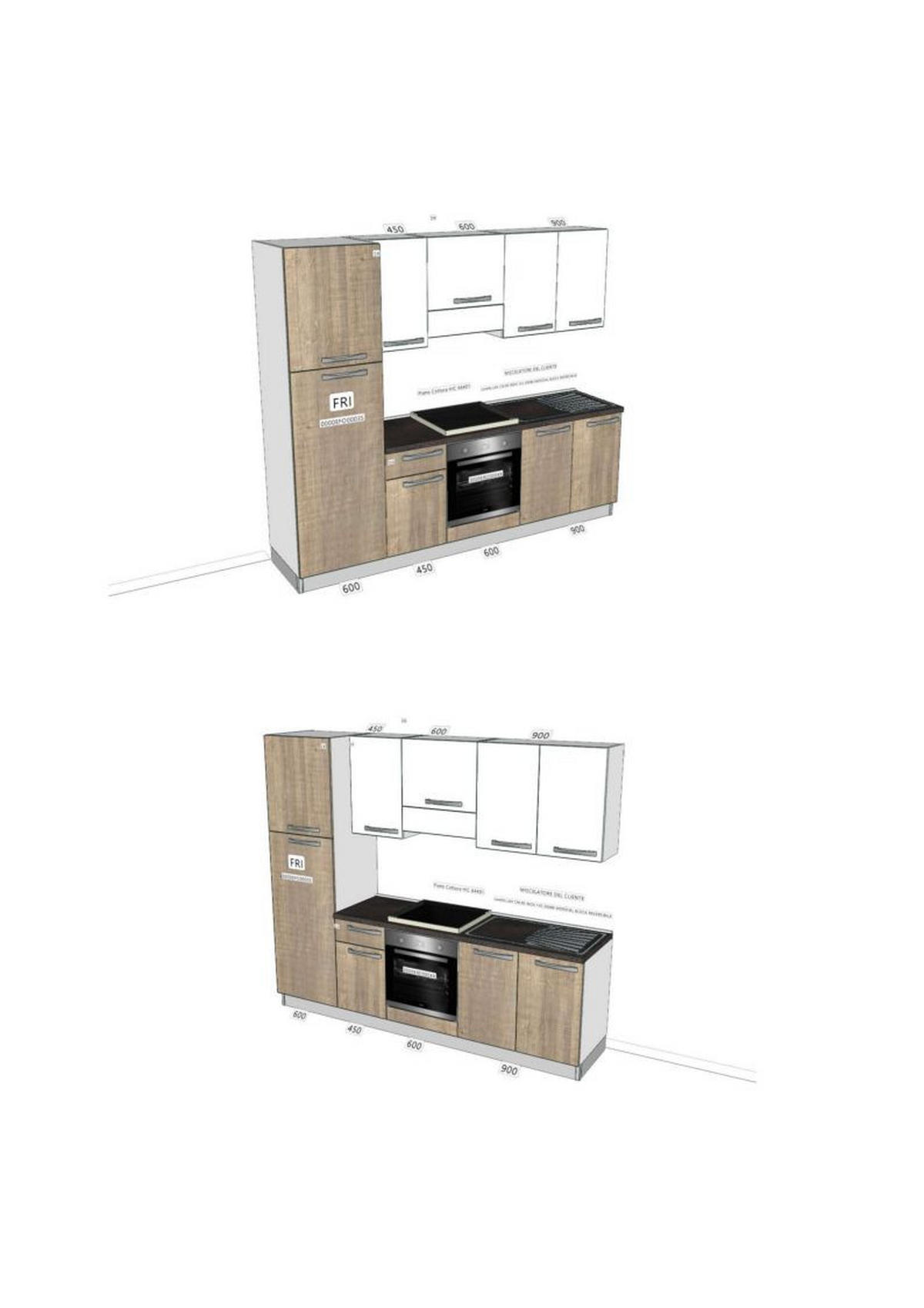 KUHINJSKI BLOK  bela  - boja aluminijuma/bela, Osnovno, pločasti materijal/plastika (255/216/60cm) - Xora