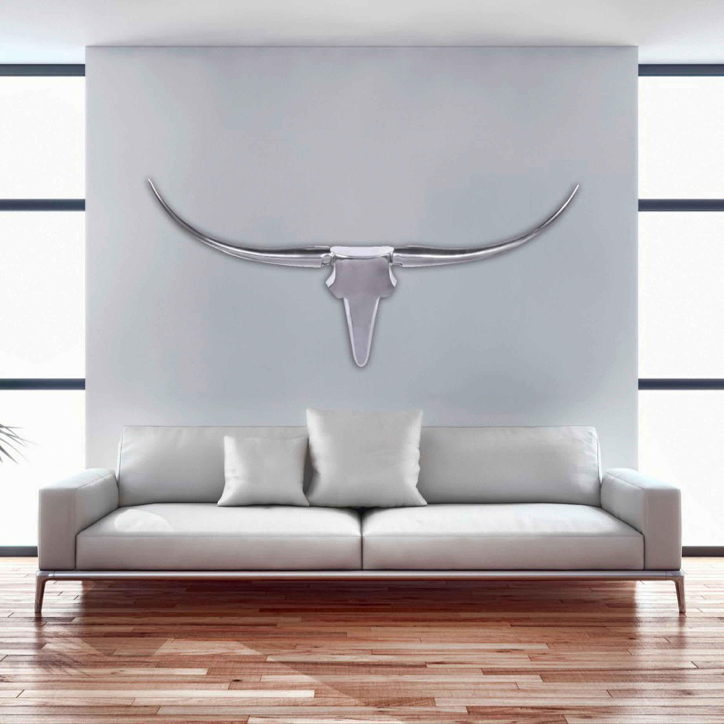 VÄGGDEKORATION    - silver, Modern, metall (125/60/10cm) - MID.YOU