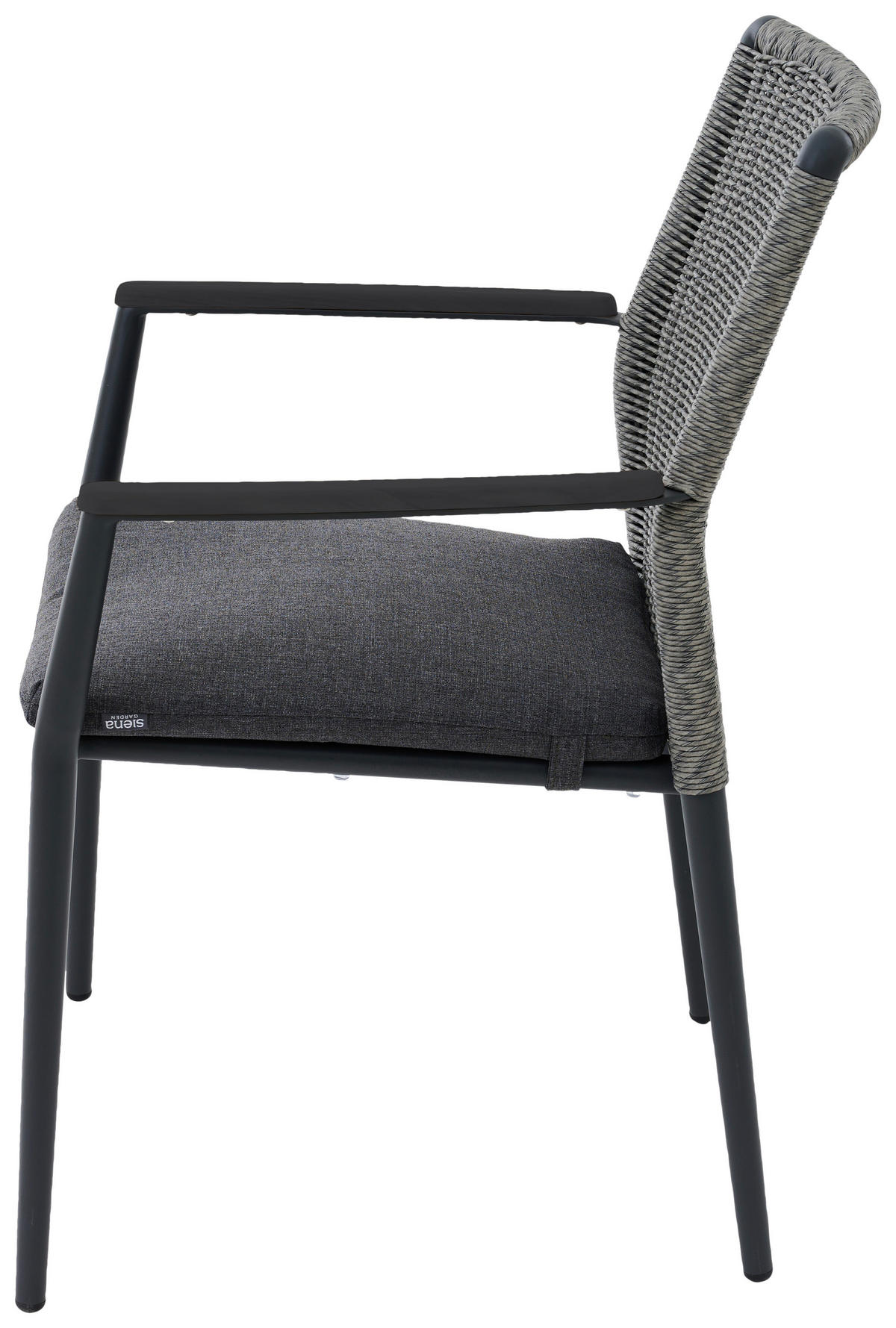 STAPELSESSEL Aluminium Grau  - Anthrazit/Grau, Design, Kunststoff/Textil (56,5/84/62cm) - Siena Garden