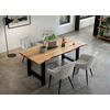 TISCHGRUPPE in Holz, Metall, Textil Creme, Naturfarben  - Creme/Naturfarben, MODERN, Holz/Textil (160/85/76,5cm) - Livetastic