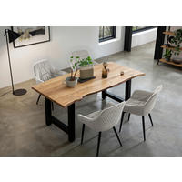 TISCHGRUPPE Creme, Naturfarben  - Creme/Naturfarben, MODERN, Holz/Textil (160/85/76,5cm) - Livetastic
