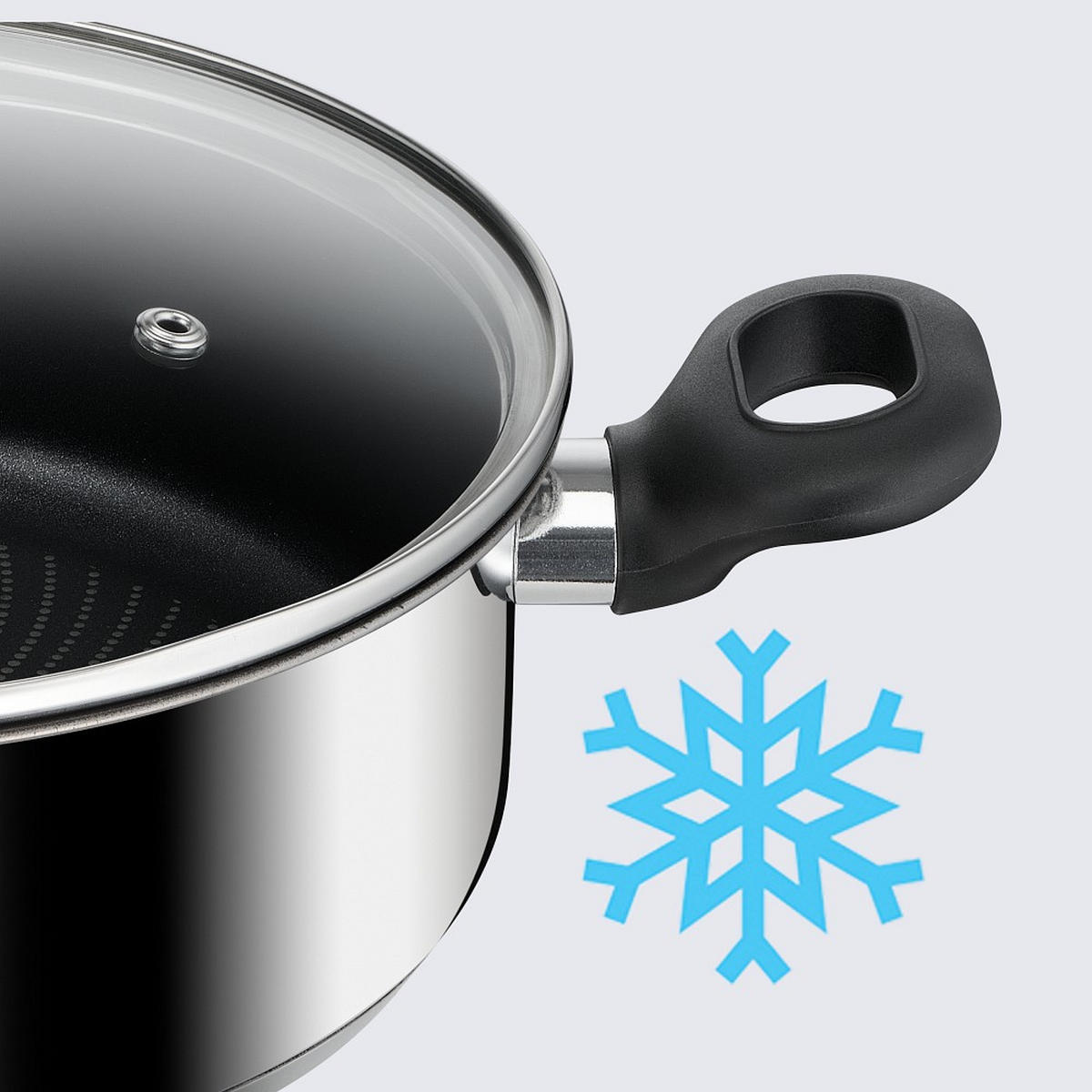 SERVIERPFANNE Duetto Silitan®-Antihaftbeschichtung  - Edelstahlfarben, Basics, Metall (38,7/10/25,6cm) - Tefal