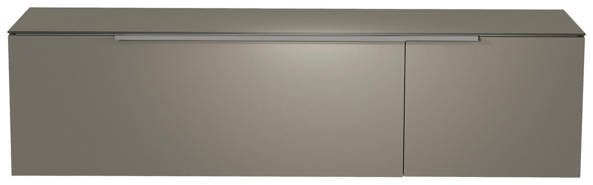 LOWBOARD  in 160/41/45 cm  - Alufarben/Grau, Design, Glas/Holzwerkstoff (160/41/45cm) - Moderano