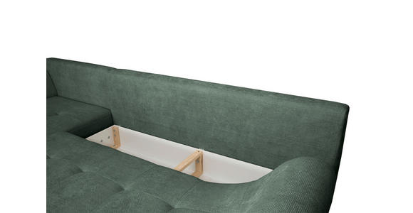 CloseUp von Carryhome ECKSOFA Dunkelgrün Struktur.