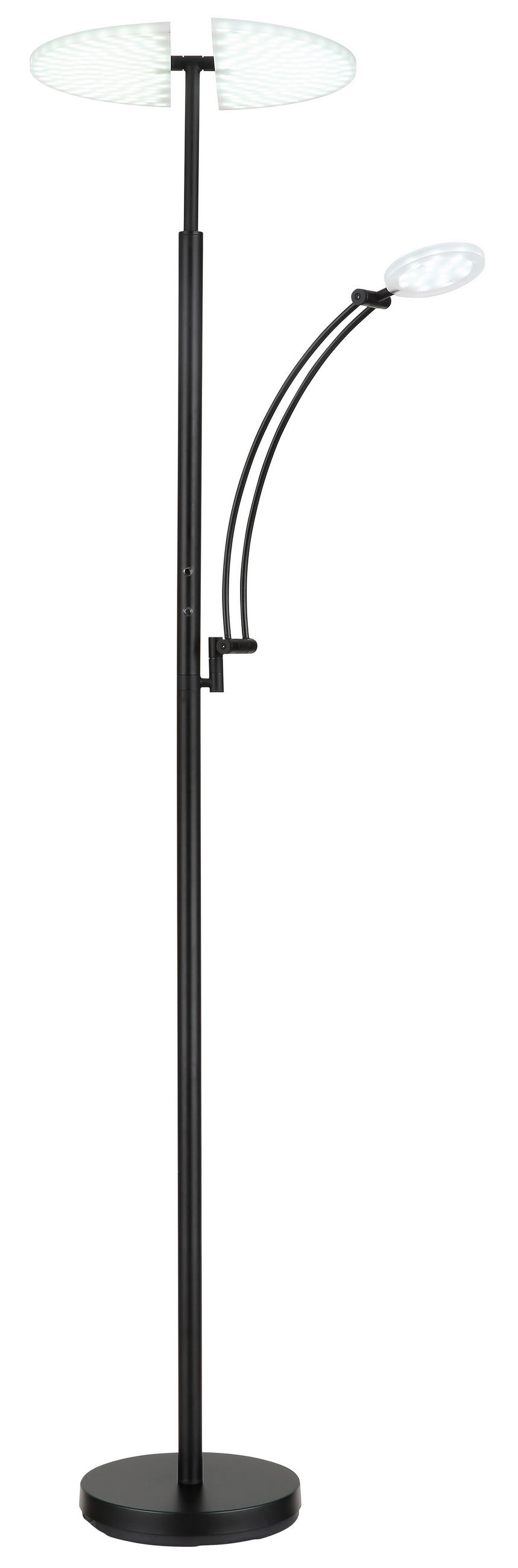LED-STEHLEUCHTE Tirana 80/40,5/183 cm  - Schwarz/Weiß, Design, Kunststoff/Metall (80/40,5/183cm) - Globo