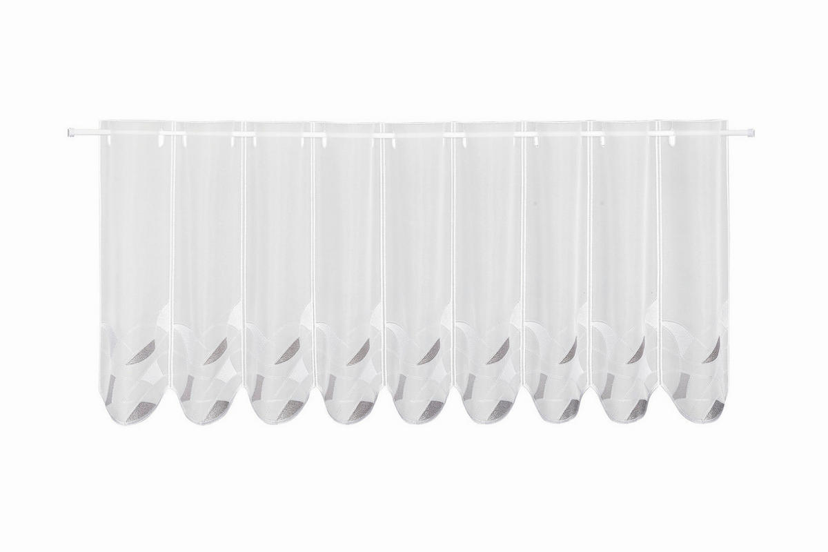 KURZGARDINE   145/45 cm   - Weiß, Basics, Textil (145/45cm)