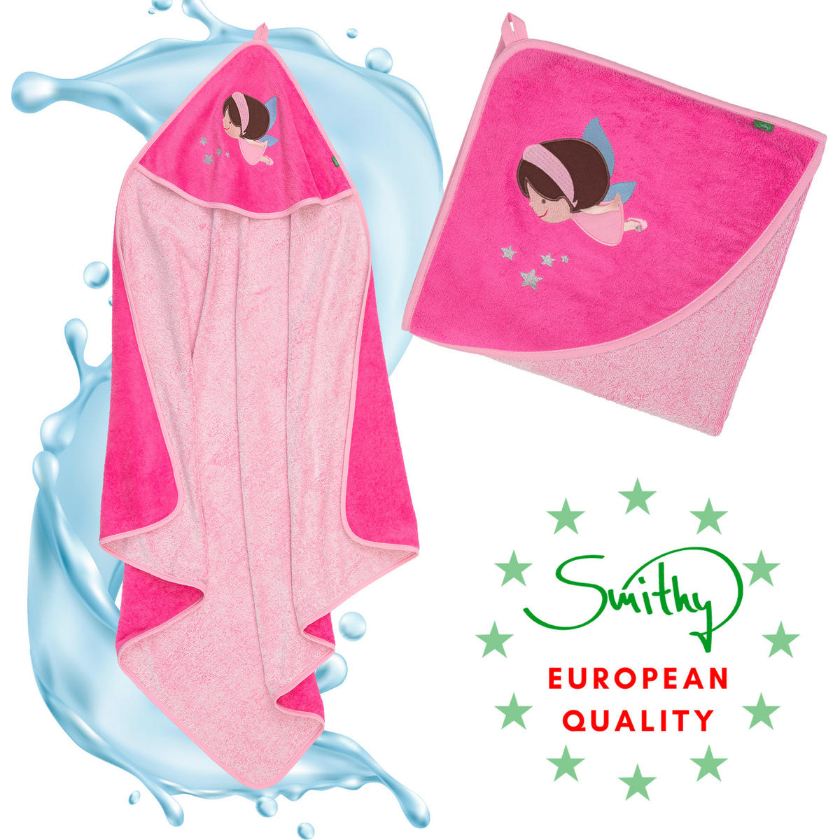 KAPUZENBADETUCH 100/100 cm    - Pink, Basics, Textil (100/100cm)