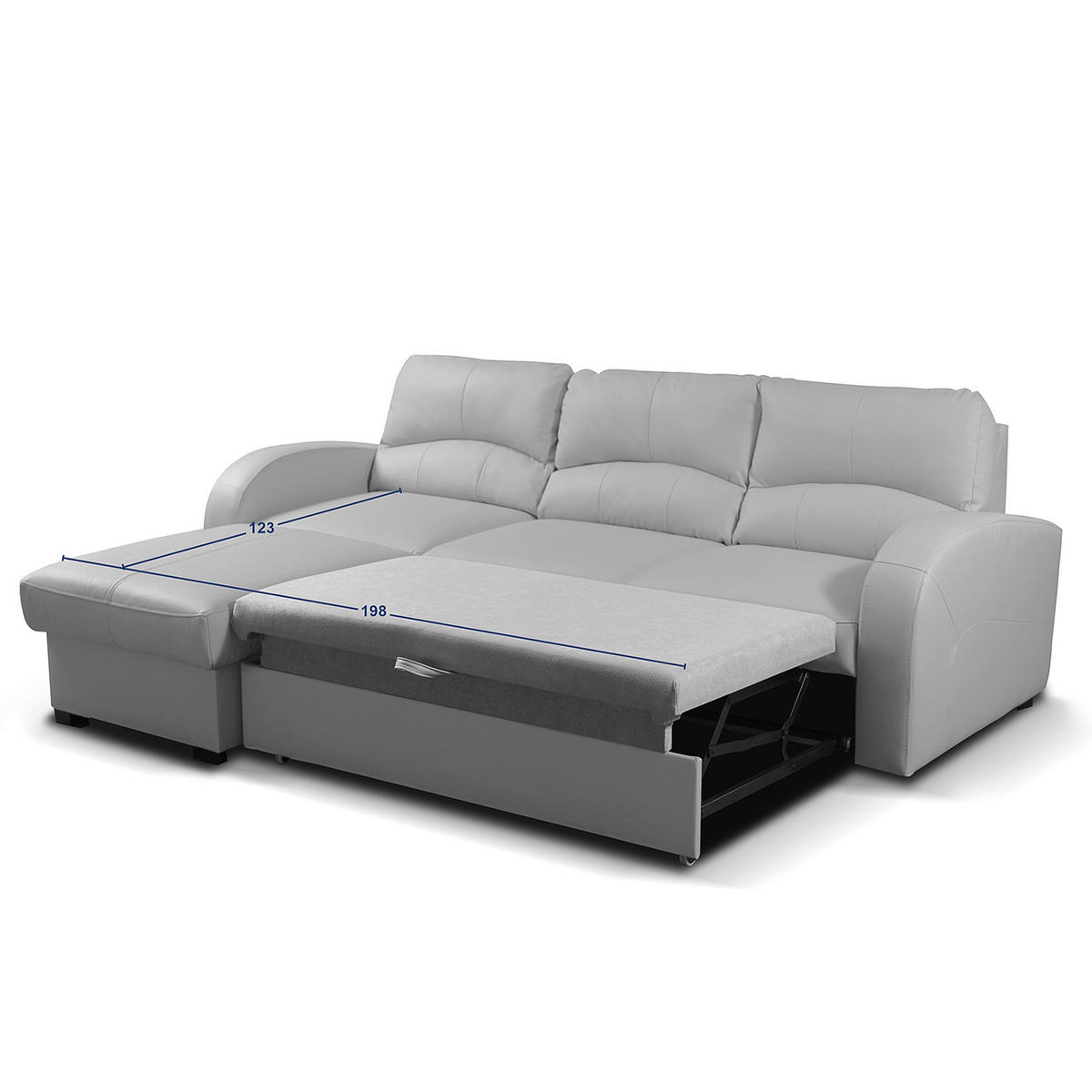 ECKSOFA in Lederlook Echtleder Beige  - Beige/Schwarz, Design, Leder/Kunststoff (168/227cm) - Livetastic