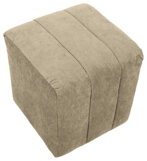 HOCKER in Textil Taupe  - Taupe/Schwarz, Design, Kunststoff/Textil (43/50/43cm) - Novel