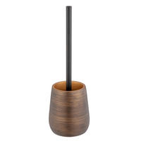 WC-BÜRSTENGARNITUR - Schwarz/Bronzefarben, KONVENTIONELL, Kunststoff/Metall (12,5/37/12,5cm) - Wenko