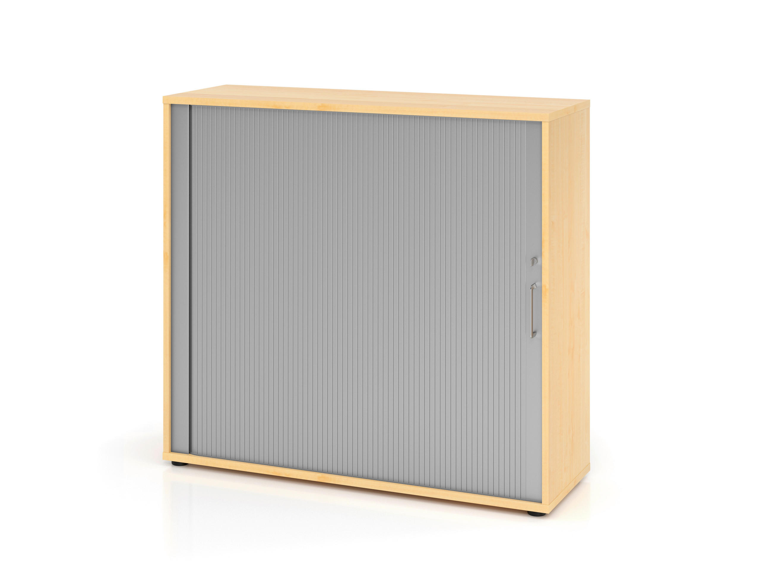 ROLLOSCHRANK Silberfarben, Ahornfarben  - Silberfarben/Ahornfarben, KONVENTIONELL, Holz/Holzwerkstoff (120/110/40cm) - Venda