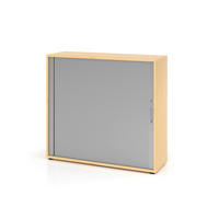 ROLLOSCHRANK Silberfarben, Ahornfarben  - Silberfarben/Ahornfarben, KONVENTIONELL, Holz/Holzwerkstoff (120/110/40cm) - Venda