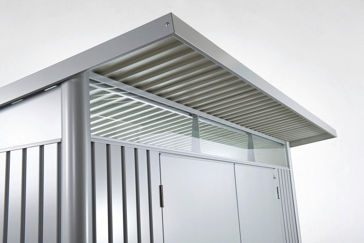 GERÄTEHAUS 180/218/220 cm  - Grau, Design, Metall (180/218/220cm) - Biohort